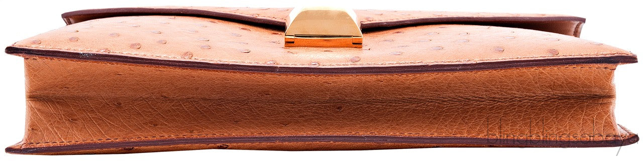 Vintage Medor Gold Ostrich Clutch