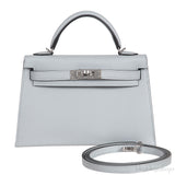Kelly 20 Mini Sellier Blue Glacier Epsom PHW