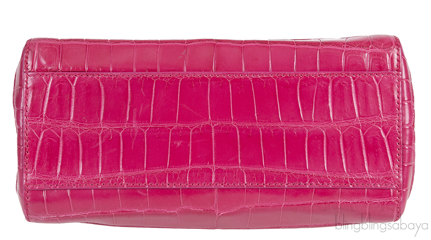 Fuchsia Crocodile Mini Peekaboo