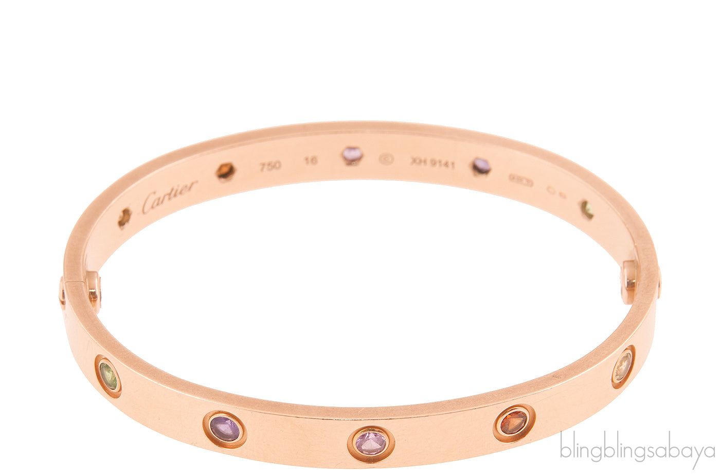 Rainbow LOVE Rose Gold Bracelet