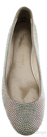 Silver Crystal Ballet Flat