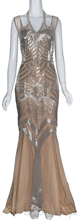 Mesh Bead Embellished Dress