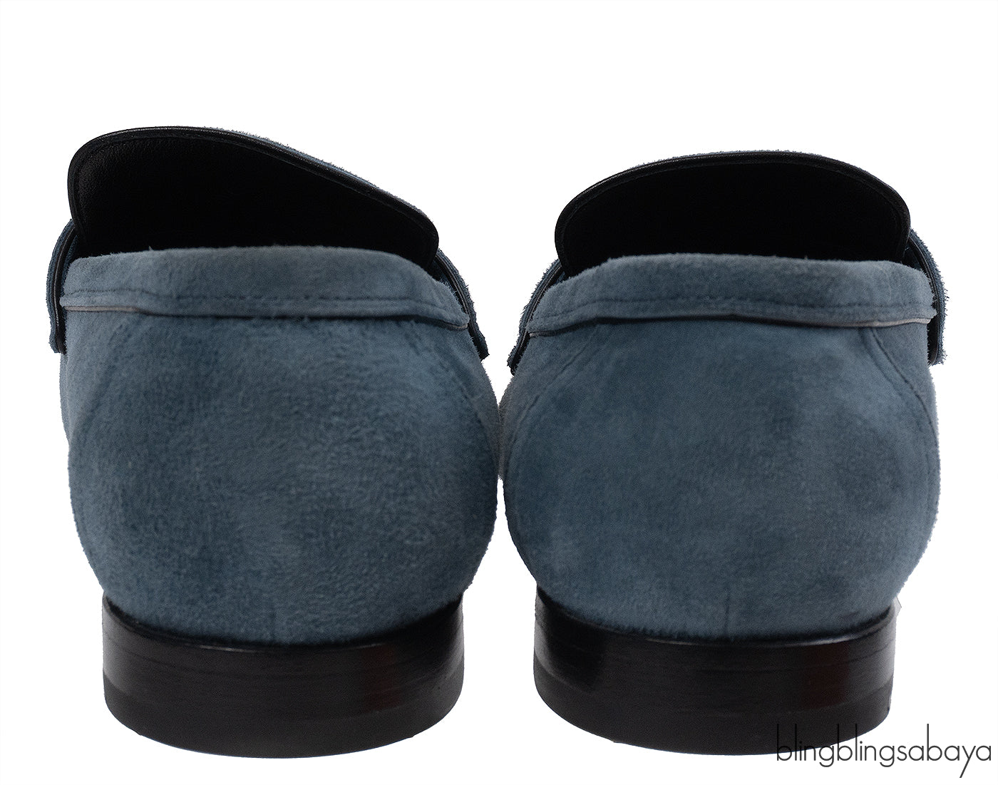Hermes Paris Blue Suede Loafer