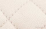 Coco White Caviar w/ Red Lizard Handle bag
