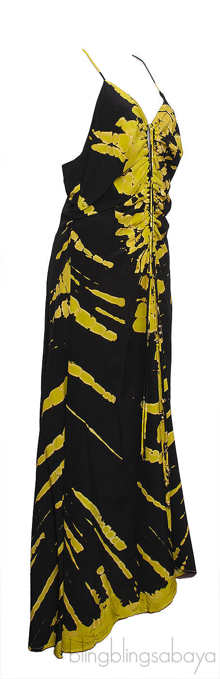 Chikadi Black Gecko Print Dress