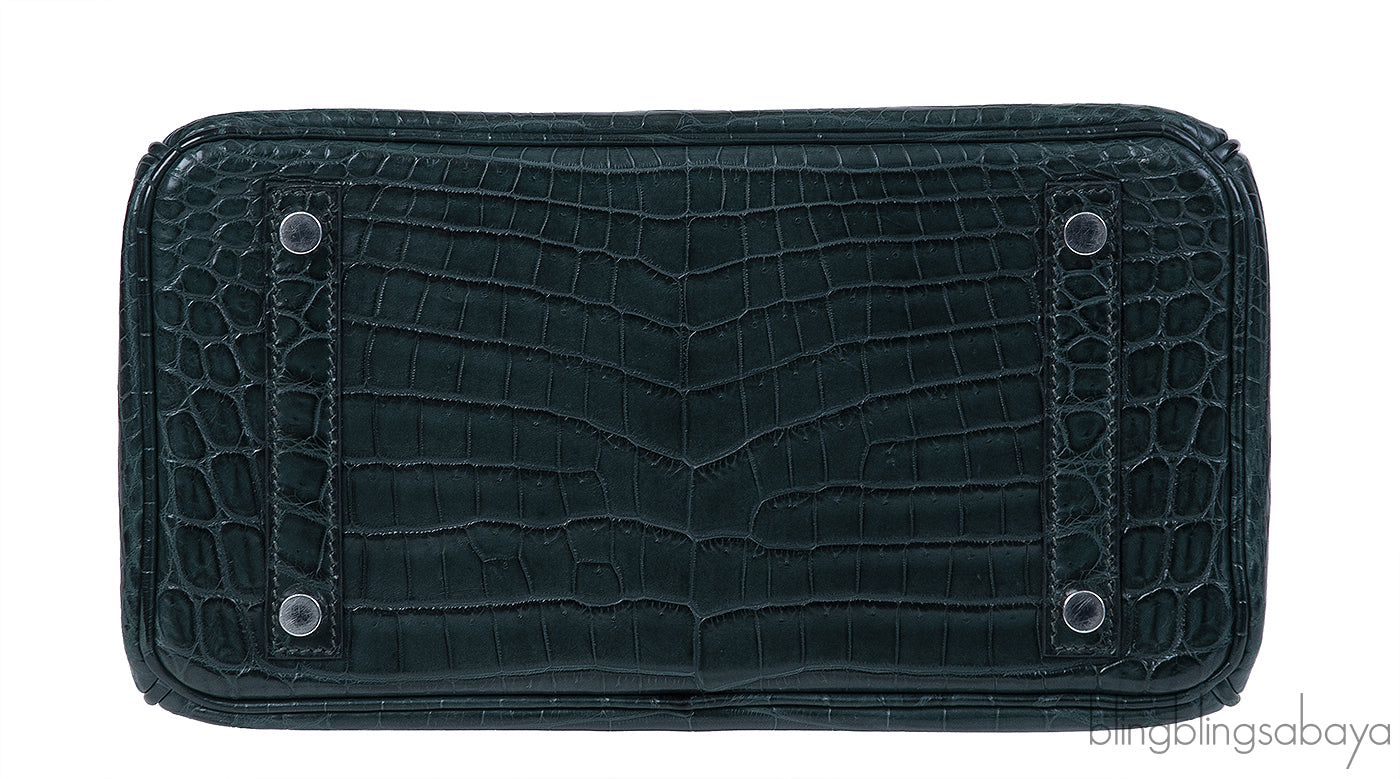 Hermes Birkin 25 Vert Cypress Matte Alligator PHW