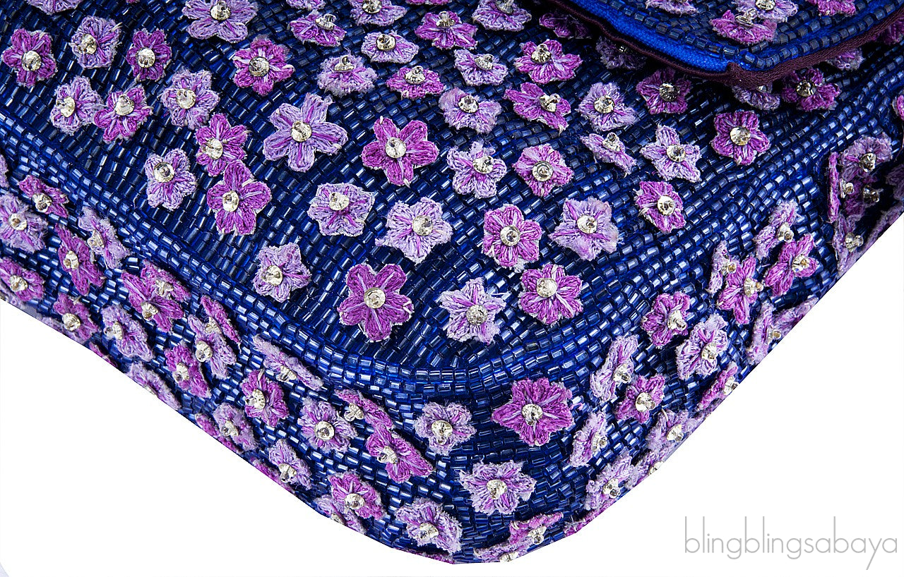Ricami Embroidered Baguette Bag