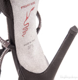 Black Ribbon T-strap Heels