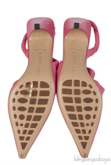 Bottega Veneta Pink Point Leather Slingback Pumps