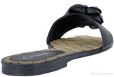 Black Camellia Flat Mules*