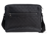 Black Infiniti Leather Calypso Messenger Bag MM