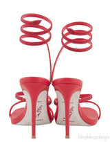 Red Swarovski Twirl Sandals