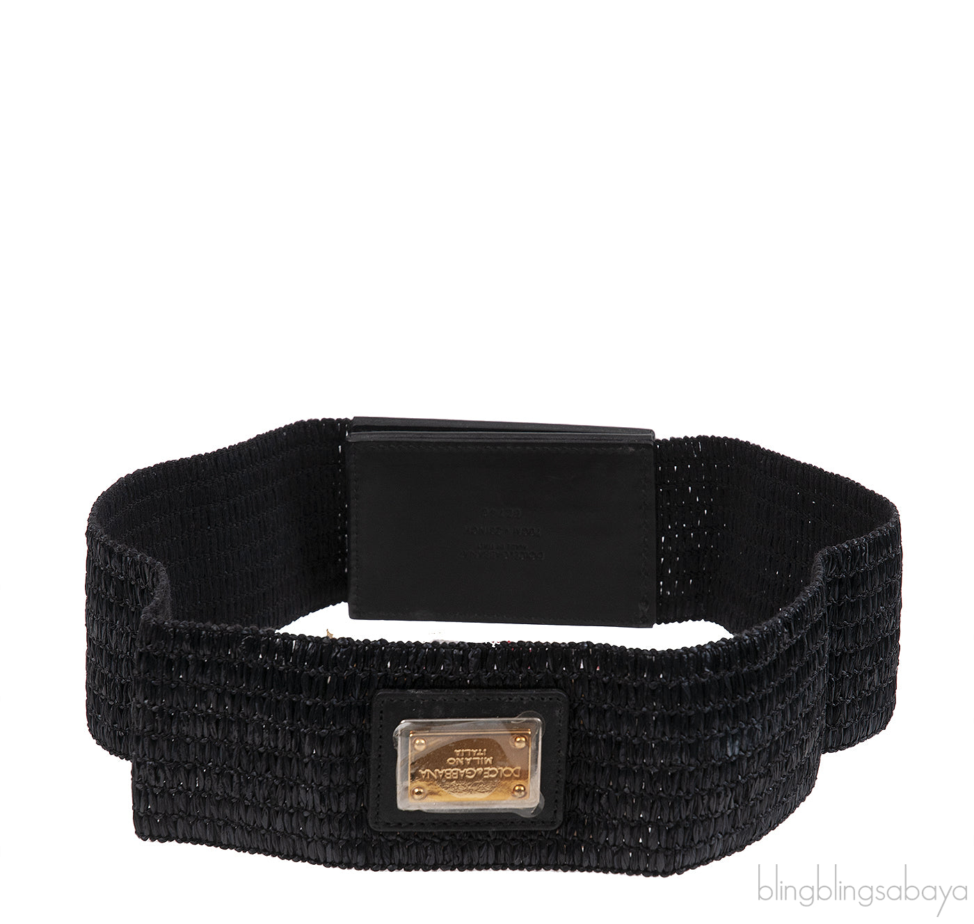 Dolce & Gabbana Black Elastic Waist Belt