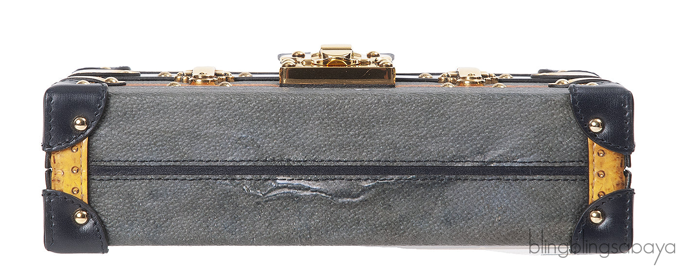 Louis Vuitton Grey Printed Petite Malle GHW