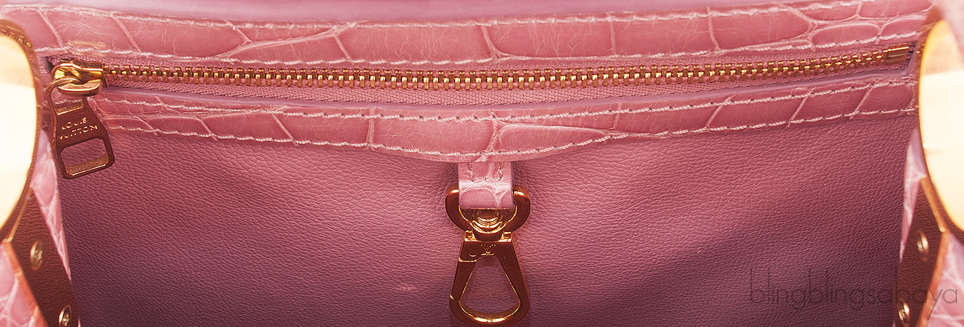 Capucine Vieux Rose Crocodile BB