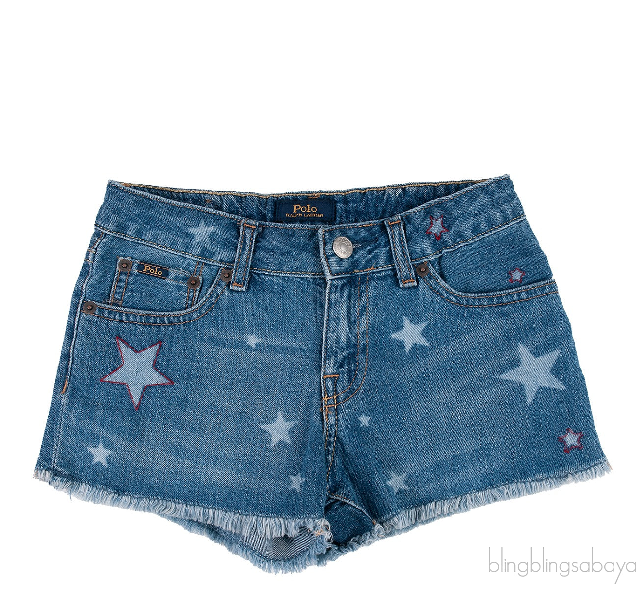 Star Print Denim Kids Short