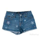 Star Print Denim Kids Short