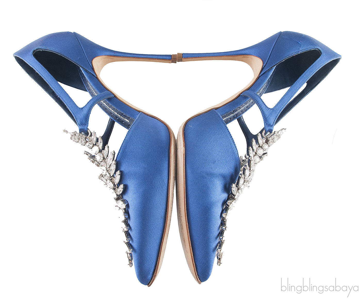 Lala Blue Crystal Heels