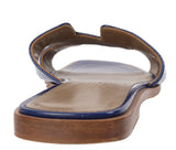Hermes Royal Blue Patent Leather Oran Sandals 36