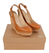 Christian Louboutin Hot Lita 140 Calf/Cork Zeppa Wedge