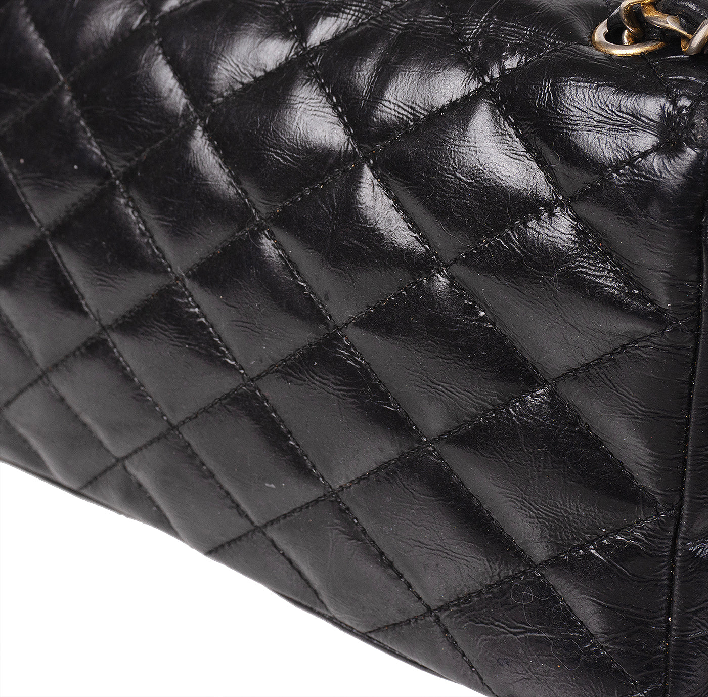 Chanel Vintage Black Quilted Coco Shoulder Bag