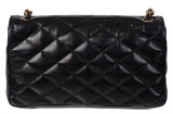 Chanel Vintage Black Quilted Coco Shoulder Bag