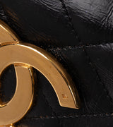 Chanel Vintage Black Quilted Coco Shoulder Bag