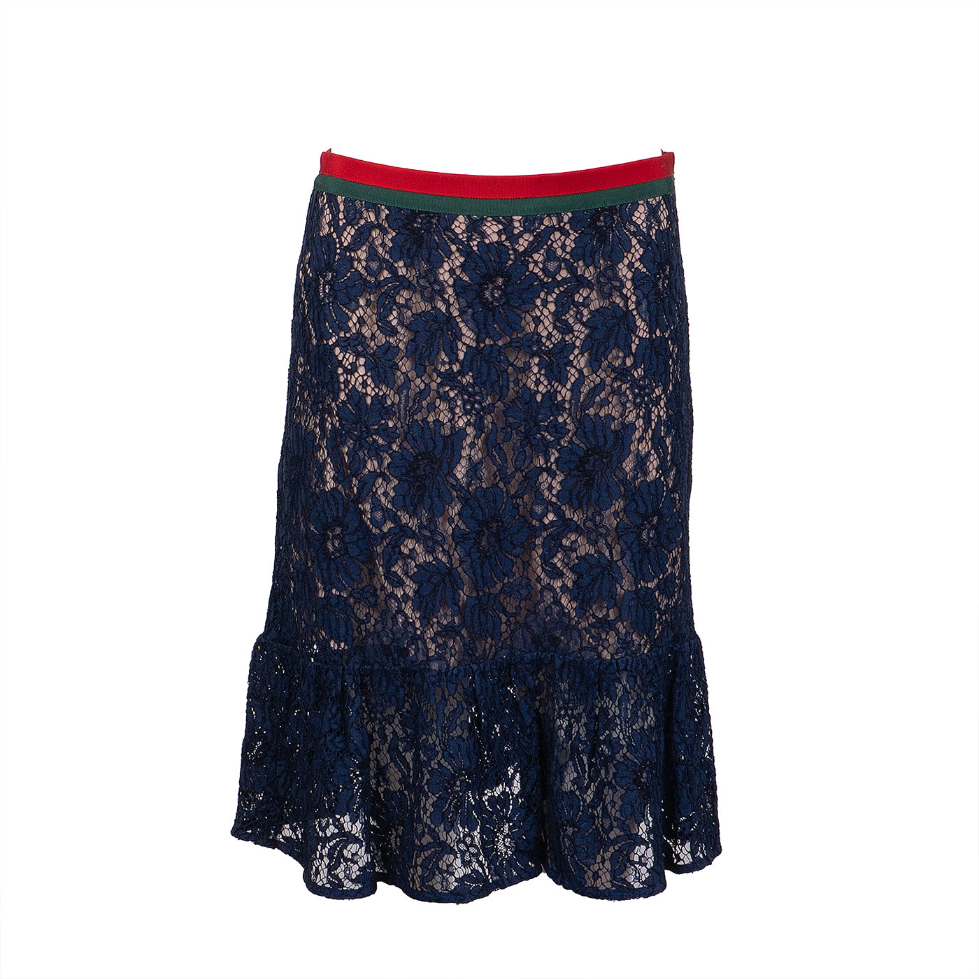 Gucci Blue Lace Mini Skirt