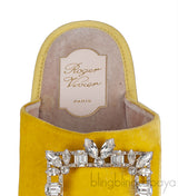 Hotel Vivier Strass Velvet Slippers
