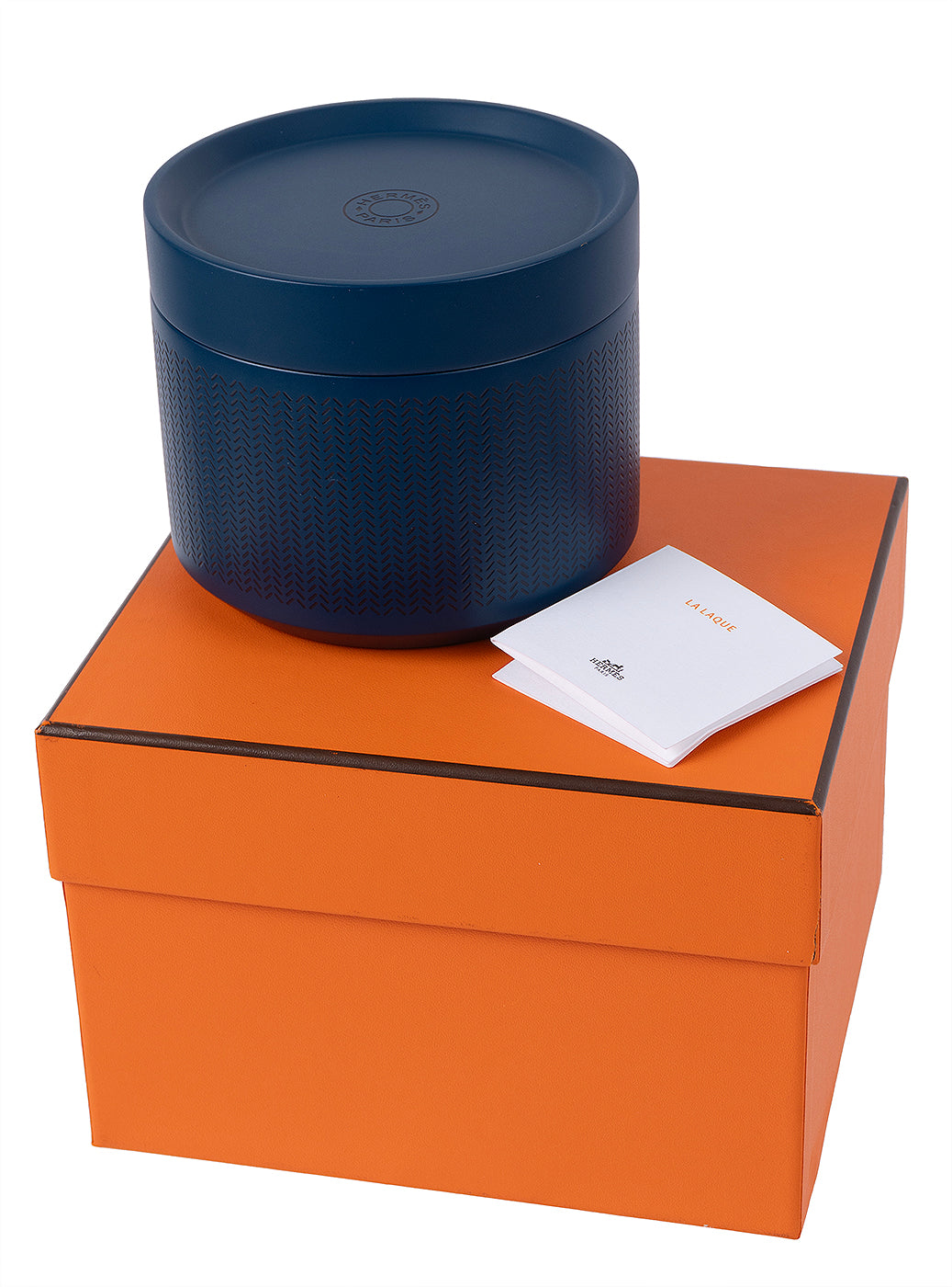 Hermes Boite Bourdoir Navy Blue Wood L