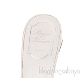 Roger Vivier Off-white Crystal Square Toe Mules