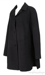 Burberry Charcoal Grey Wool Vintage Coat