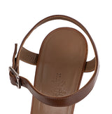 Hermes Premiere Brown Leather Sandals 37