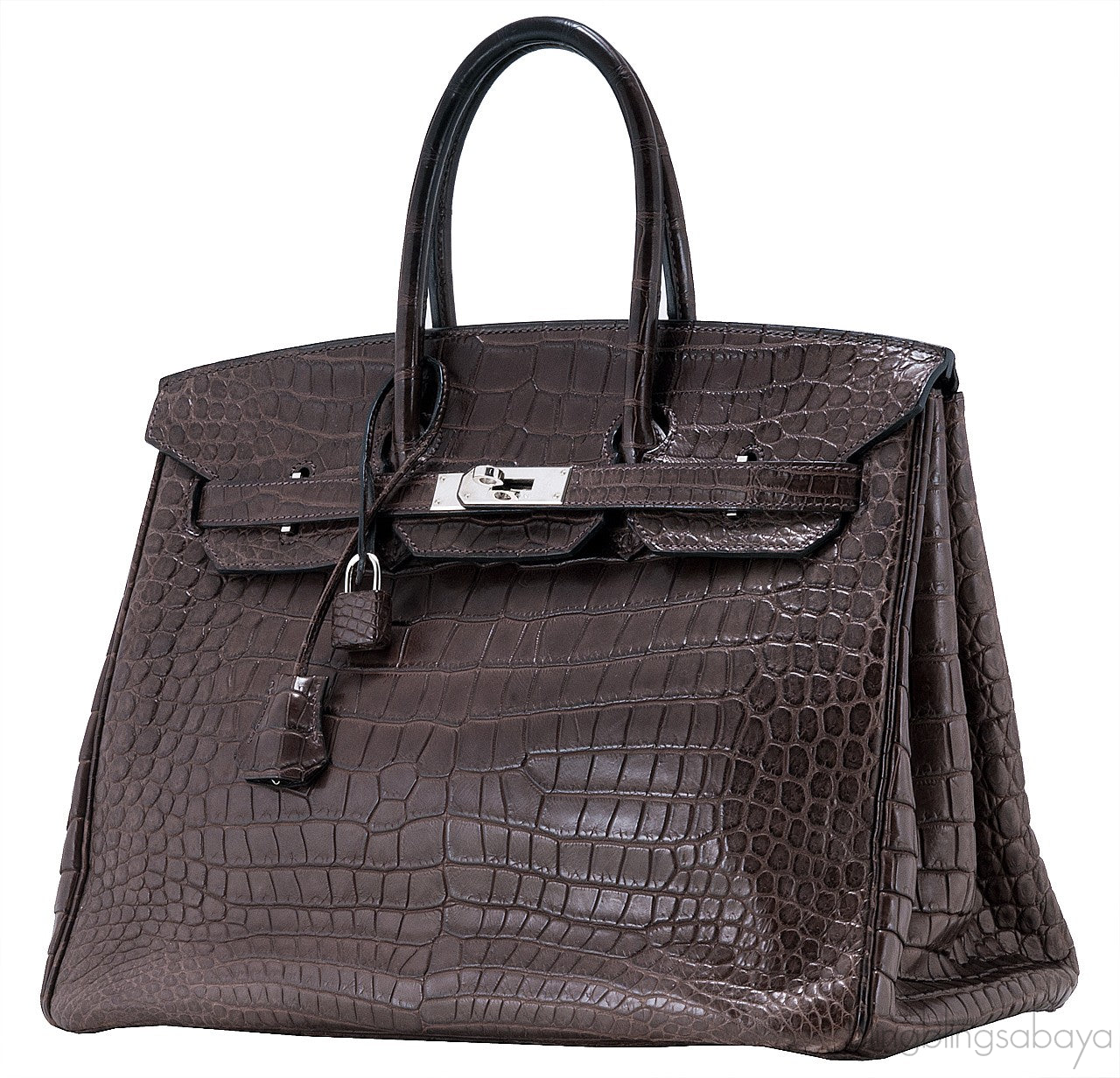 Birkin 35 Brown Matte Porosus PHW