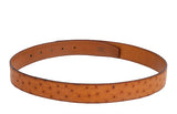 Hermes Vintage Ostrich 32 mm Leather Belt Strap