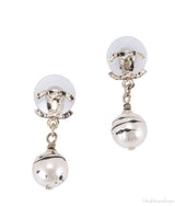 CC Pearl Drop Earrings