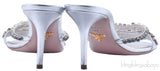 Jewel Embellished Silver Sandals