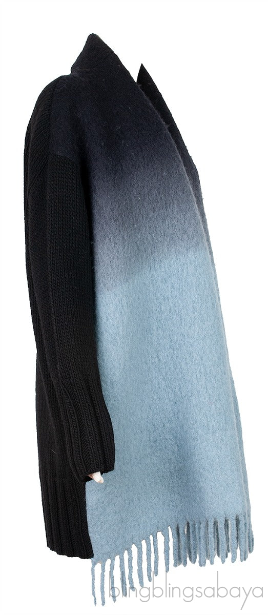 Ombre Knitted Fringed Jacket