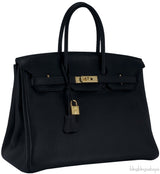 Birkin 35 Black Taurillon Clem GHW