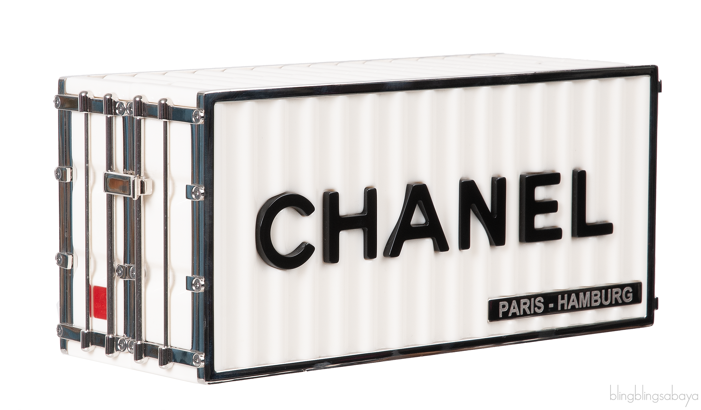 Paris Hamburg White Minaudiere Shoulder Bag