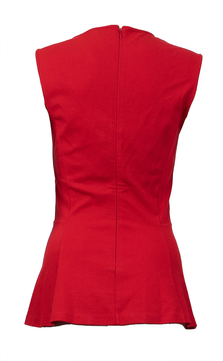 Stella McCartney Red Sleeveless Tailored Top