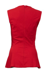 Stella McCartney Red Sleeveless Tailored Top