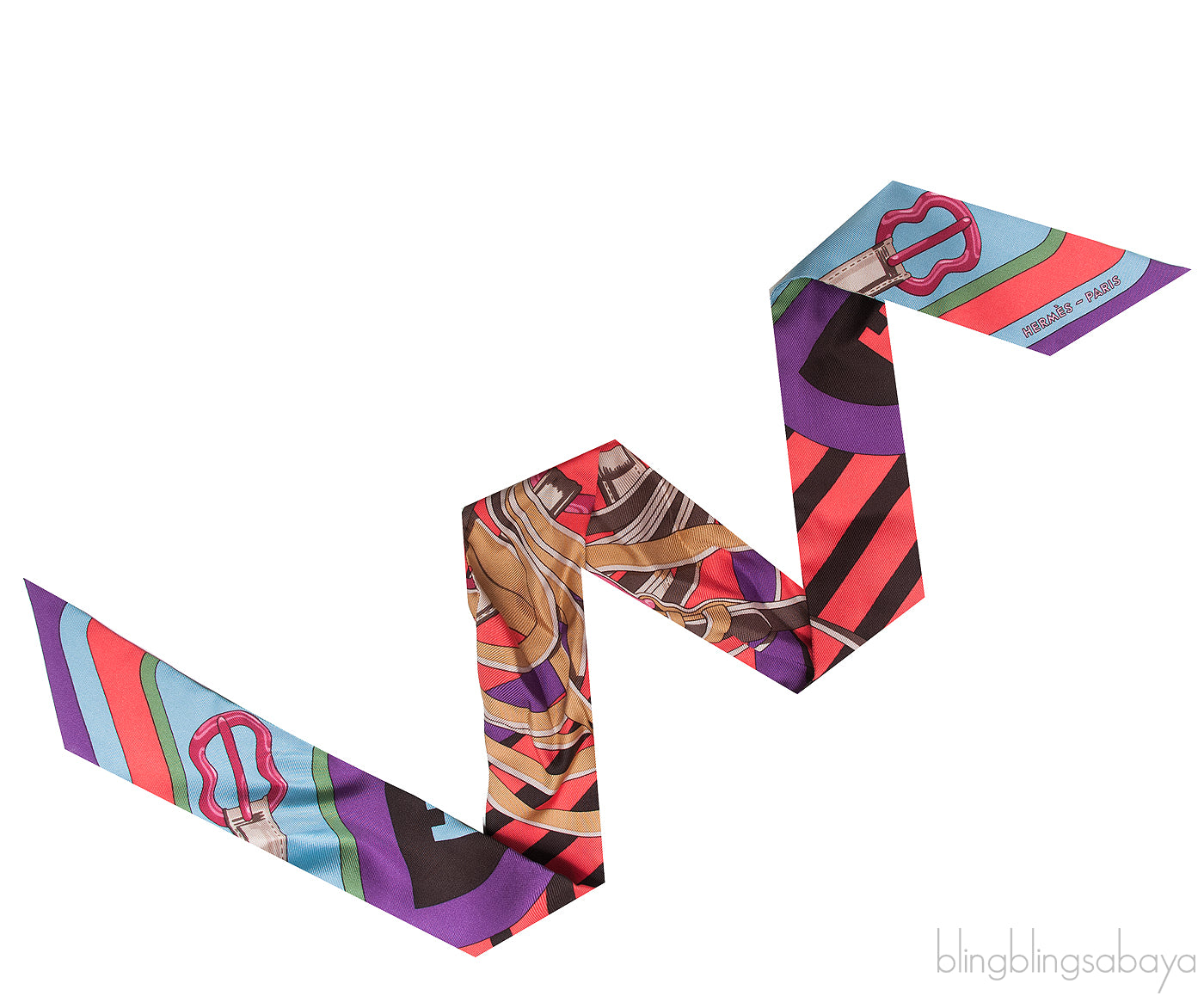 Multi-color Buckle Print Twilly