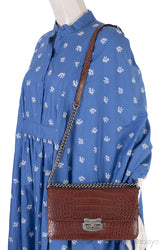 City Skyline Crocodile Sling Bag