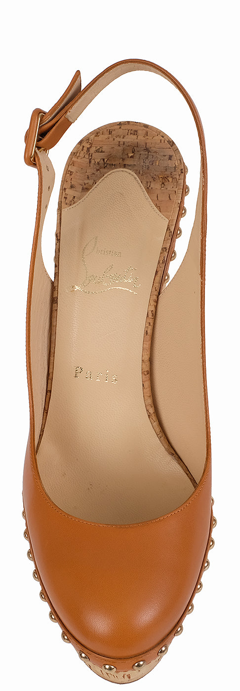 Christian Louboutin Hot Lita 140 Calf/Cork Zeppa Wedge