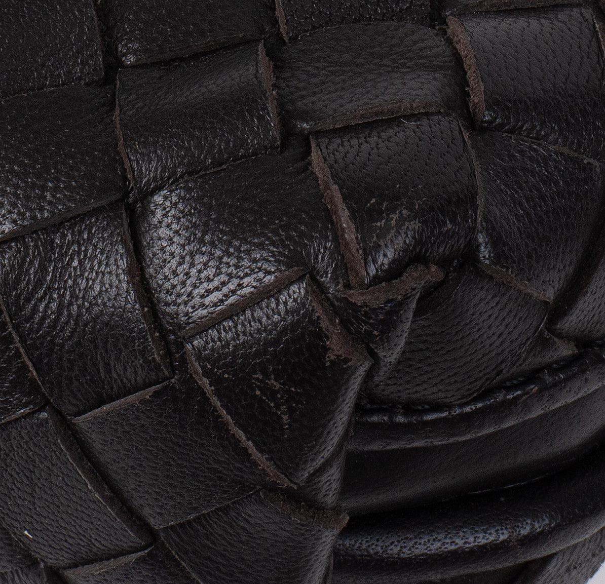 Bottega Veneta Brown Intrecciato Snakeskin Nodini Crossbody Bag