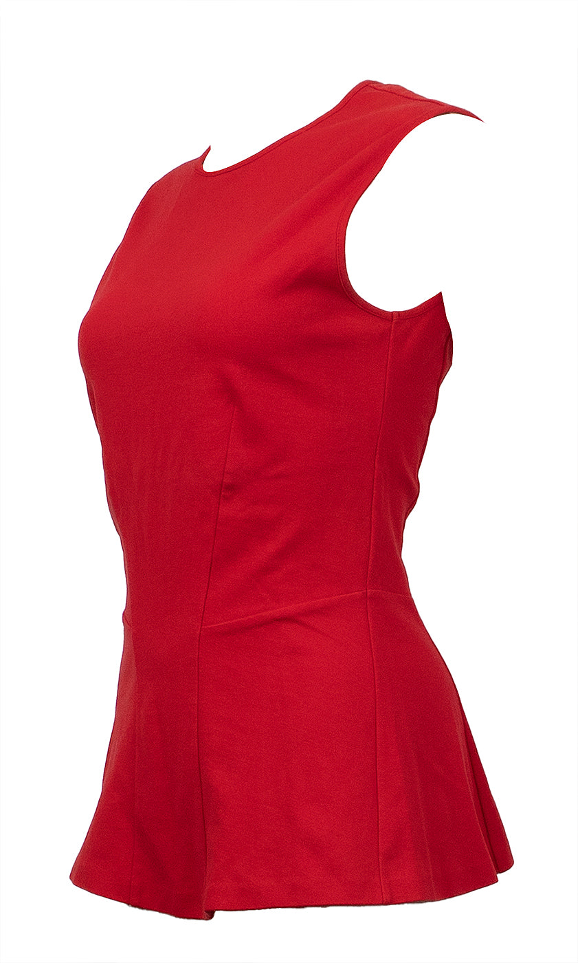 Stella McCartney Red Sleeveless Tailored Top