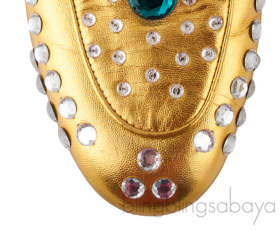 Princetown Jewelled Metallic Gold