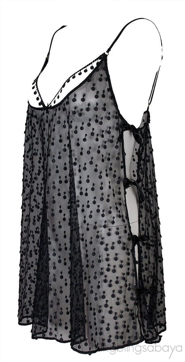 Black Mesh Sheer Cami Top