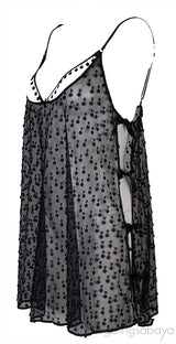 Black Mesh Sheer Cami Top